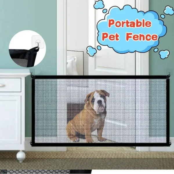 New Dog Pet Barrier Fences Portable Net Folding Breathable Mesh Dog Gate Pet Separation Guard Isolated Fence Dogs Baby Safety Fence