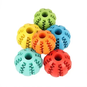 Jouet pour chien à mâcher Jouet de massage des dents Boule en caoutchouc Jouet interactif Boule de nettoyage des dents pour chien
