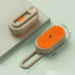 Brosse à vapeur pour chat Brosse à vapeur pour chien 3 en 1 Brosse à vapeur pour chat Brosses faciles à nettoyer pour massage Peignes de toilettage pour animaux Peignes d'épilation