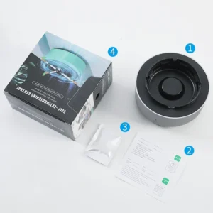Désenfumage Cendrier purificateur d&#039;air Sans odeur Intérieur Purification par anions Cendrier purificateur automatique pratique Gadgets portables pour cendrier de voiture