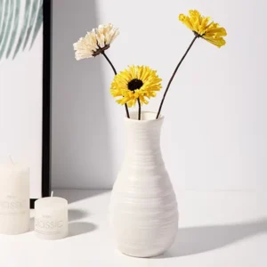 1Vase en plastique nordique blanc style boho simple petit pot de fleurs fraîches bouteille de stockage pour fleurs salon décorations maison moderne