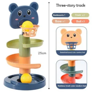 2-7 couches différentes Baby Track Rolling Ball Play Children Toy Early Educational Puzzle Toy for Children Montessori Sliding Track Tower Kids Gift