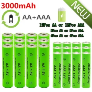 2/4/6/8/10/12/16/20/24PCS 3000Mah piles alcalines 1.5V AAA ou 3800Mah 1.5V AA piles rechargeables