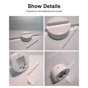 Lampe de chevet LED Note Board Message Lamp Board with Pen USB Battery Power Holiday Light Desktop Lamp Bedroom Decor Children Gift
