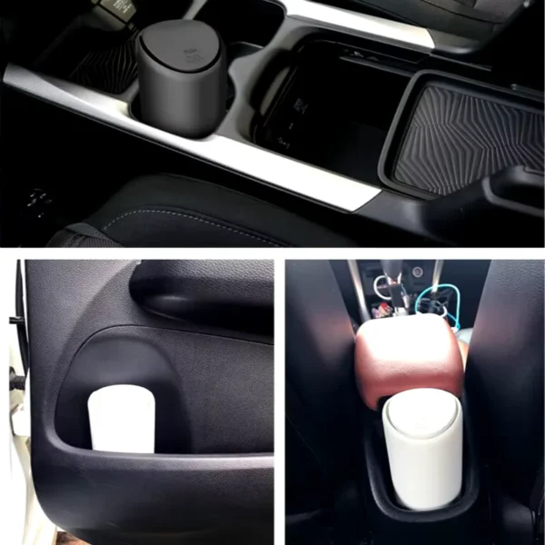 Auto Car Garbage Can Car Trash Can Silicone Garbage Dust Design Minimal Case Holder Rubbish Bin Auto Organizer Storage Box Car Accessories