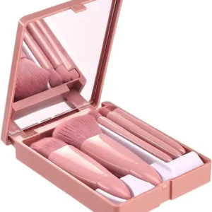 5/10Pcs Travel Beauty Makeup Brush Set with Mirror,Portable Blush Brush, Powder Concealer Brush,Mini Complete Function Cosmetic Brushes