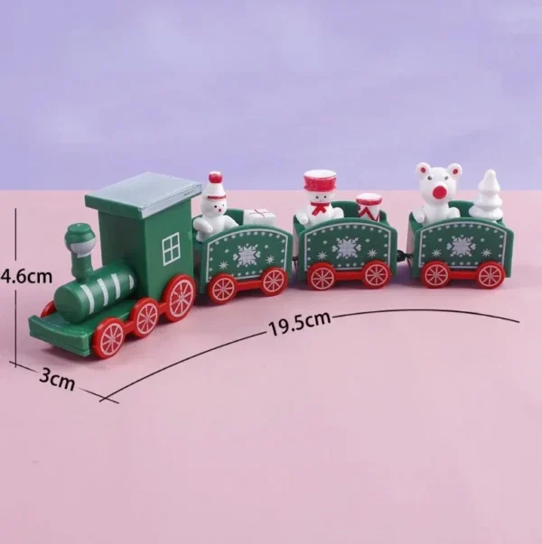 Mini Train de Noël Jouets en plastique Train de Noël Décoration de Noël pour la maison 2025 Ornement de Noël Cadeau Mignon Bonne Année 2025