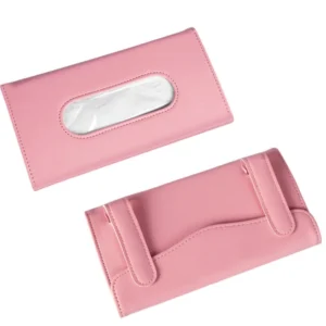 Simple Hook/Strap Universal Car Tissue Holder PU Leather Hanging Simple Paper Towel Clip Backseat Tissue Case Auto Interior Accessories