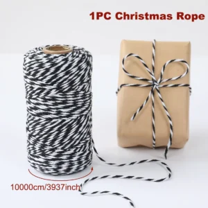 Corde d'emballage de Noël Joyeux Noël Décoration Cadeaux pour la maison 2024 Navidad Natal Noel Gift Box Packaging Rope New Year 2025