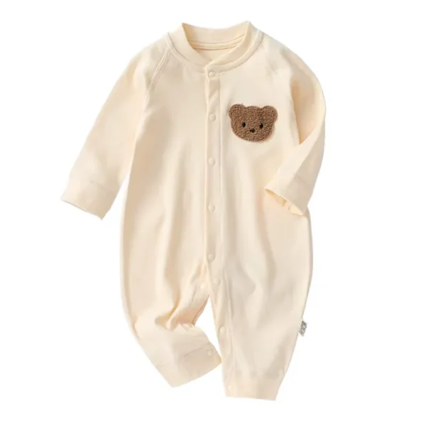 Vêtements d&#039;Automne pour Bébé Ours Cartoon Imprimé Romper pour Garçons Fille Nouveau-né Une-Pièce Vêtements Coton Toddler Bodysuit Infant Costume