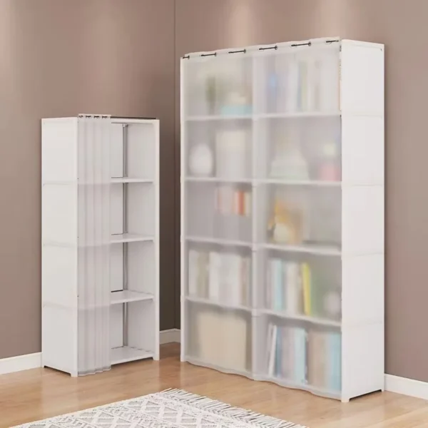 6/5 Layers Dustproof Wardrobe High Capacity Modern Minimal Partition Bookshelf Bedroom Open Simple Assembly Storage Cabinet Bedroom Furniture