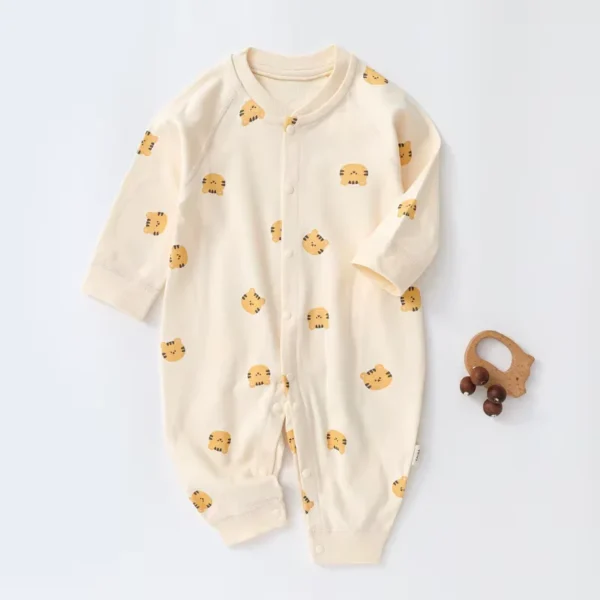 Vêtements d&#039;Automne pour Bébé Ours Cartoon Imprimé Romper pour Garçons Fille Nouveau-né Une-Pièce Vêtements Coton Toddler Bodysuit Infant Costume