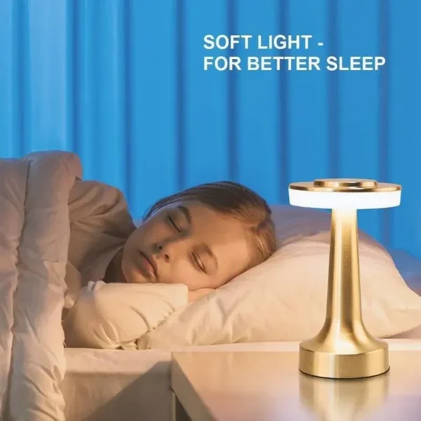 Lampe de table LED portable avec capteur tactile, 3 niveaux de luminosité, batterie rechargeable jusqu&#039;à 48 heures d&#039;utilisation, veilleuse pour la chambre d&#039;enfant, lampe de chevet, lampe de table de nuit