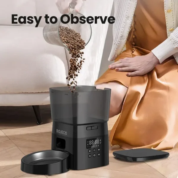 Distributeur automatique de nourriture pour chats avec bouton Accessoires Smart Control Pet Feeder for Cats Dog Dry Food