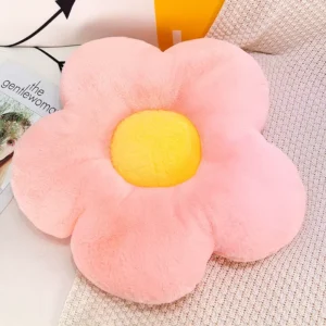 Oreiller 35/50Cm rembourré Six Pétales Fleur Coussin Girly Room Decor Tournesol Oreiller Bay Window Pink Flower Sit Bedroom Seat Pillow