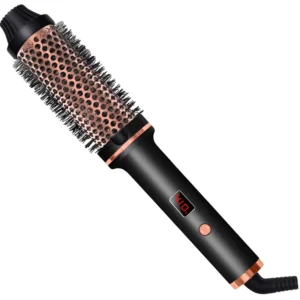 Curling Thermal Brush 1.5 Inch Heated Curling Brush Ceramic Curling Iron Volumizing Brush Heating round Brush Travel Hair Curler Comb