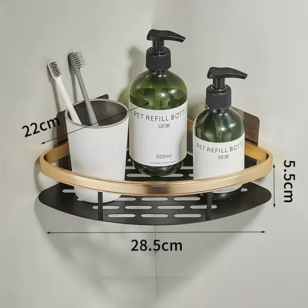 Etagère d'angle pour salle de bains