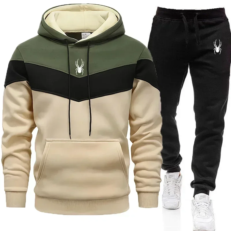 Vêtements Homme Sweatshirt Casual Minimal Sweatshirts for Men Daily Tricolor Hoodies Hot High Quality 2024 Sports Tracksuit Jogging Sweat à capuche et pantalon de survêtement