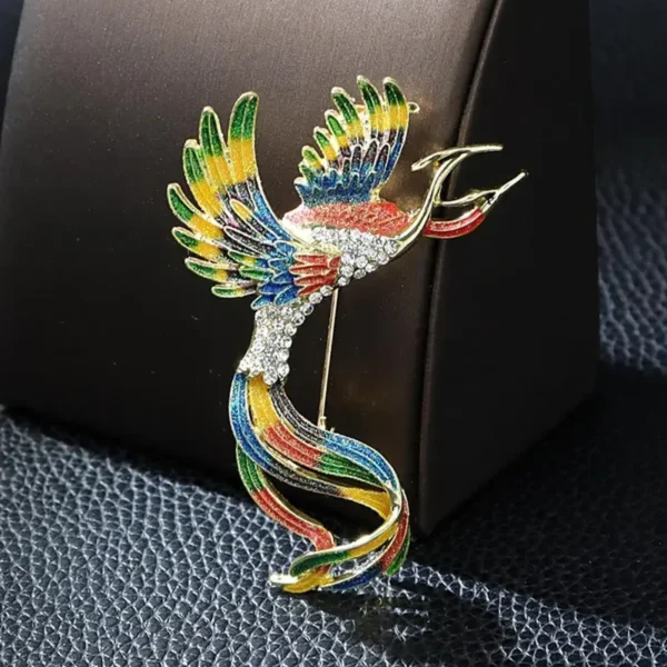 Belle broche en émail Phoenix Broche Accessoires de costume pour femmes et hommes Legend Bird Design