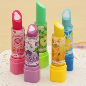 Fournitures scolaires 1 PC Lipstick Rotary Rubber Eraser Stationery Student Prize Children Gift Office School Supplies Random Color