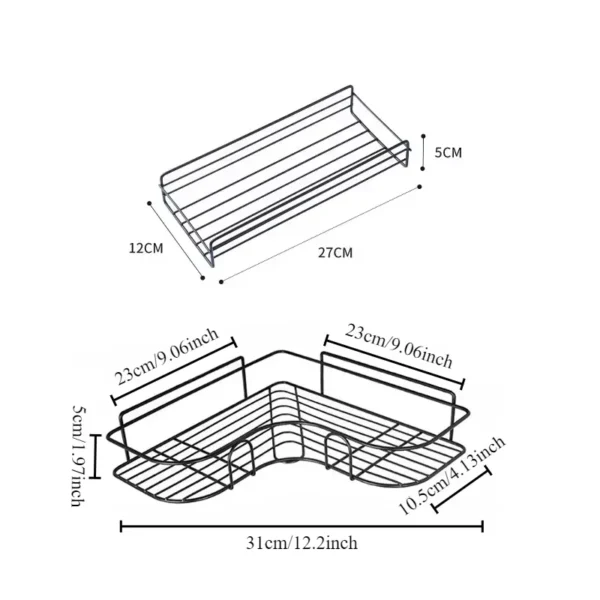 Etagère d'angle pour salle de bains