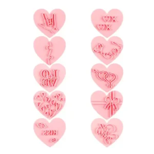 1Set Valentines Day Series Cookie Moulds Cookie Cutters Couples Biscuit Stamps Biscuit Cutters Kitchen Baking Accessories BEW