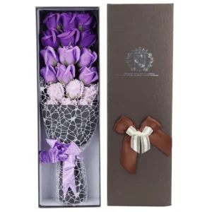 Bouquets de fleurs de roses romantiques Coffret cadeau pour la Saint Valentin Cadeau pour fille