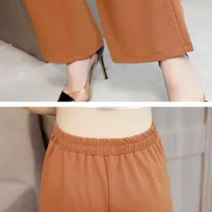Costumes 3Pcs Fashionable Women Fashion Chiffon Casual Wear Loose Suit Wide Leg Pants + Long Blouse + Sleeveless Shirt Set