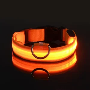 Light Safety Dog Collar Nylon LED Night Safety Flashing Glow in the Dark Pet Dog Leash Pet Dogs Luminous Fluorescent Accessories Collar