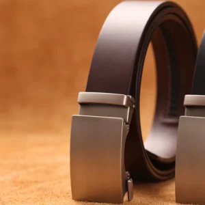 Ceinture automatique en cuir de vache véritable pour hommes Ceinture à boucle automatique en cuir véritable pour hommes